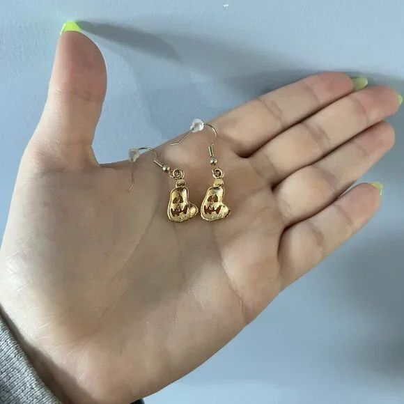 Halloween Earrings Enamel Pumpkin Jack O Lantern Orange Handmade Gold Plated - Picture 4 of 4